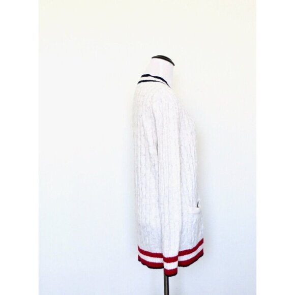 Vintage ABERCROMBIE & FITCH Cable Knit Cardigan Sweater SZ XS - Picture 4 of 7